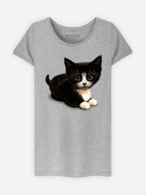 WOOOP Koszulka "Cute Cat " w kolorze szarym rozmiar: S