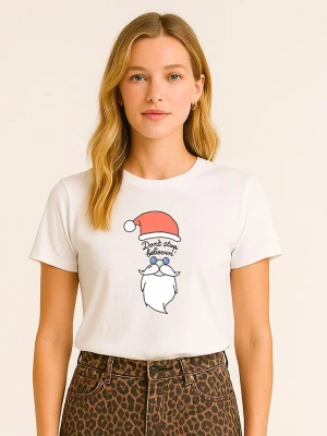 WOOOP Koszulka "Dont stop believin" w kolorze czerwono-białym rozmiar: XL