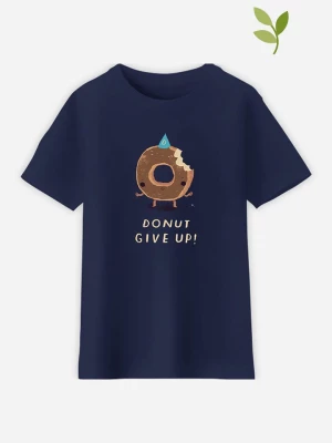 WOOOP Koszulka "Donut give up" w kolorze granatowym rozmiar: 140