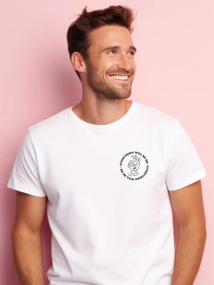 WOOOP Koszulka "Everything will be ok" w kolorze białym rozmiar: L