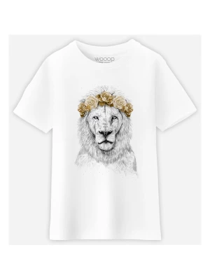 WOOOP Koszulka "Festival lion" w kolorze białym rozmiar: 152