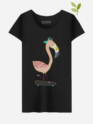 WOOOP Koszulka "Flamingo Skater" w kolorze czarnym rozmiar: M