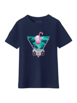 WOOOP Koszulka "Flamingo" w kolorze granatowym rozmiar: 152