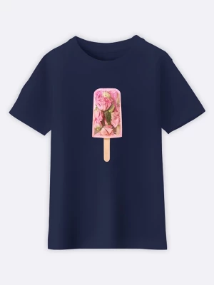 WOOOP Koszulka "Floral Popsicle" w kolorze granatowym rozmiar: 128