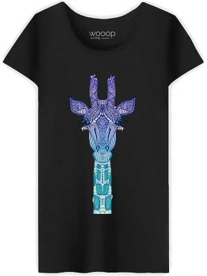 WOOOP Koszulka "Giraffe Mint" w kolorze czarnym rozmiar: L