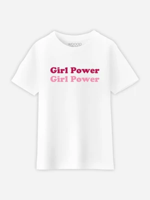 WOOOP Koszulka "Girl Power" w kolorze białym rozmiar: 140