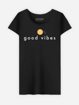 WOOOP Koszulka "Good Vibes" w kolorze czarnym rozmiar: S