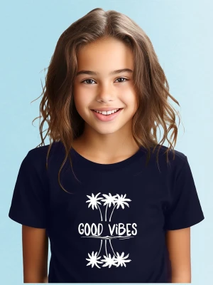 WOOOP Koszulka "Good vibes" w kolorze granatowym rozmiar: 140