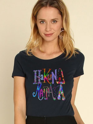 WOOOP Koszulka "Hakuna Matata" w kolorze granatowym rozmiar: XL