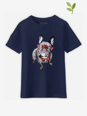 WOOOP Koszulka "Happy dog" w kolorze granatowym rozmiar: 140