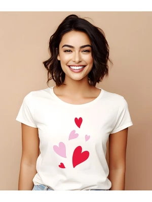 WOOOP Koszulka "Hearts" w kolorze białym rozmiar: XL