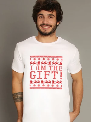 WOOOP Koszulka "I Am The Gift" w kolorze białym rozmiar: XL