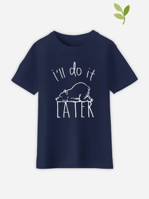 WOOOP Koszulka "I'll do it later" w kolorze granatowym rozmiar: 128