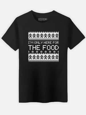 WOOOP Koszulka "I'm only here for the food" w kolorze czarnym rozmiar: S