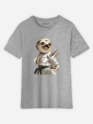 WOOOP Koszulka "Karate Sloth" w kolorze szarym rozmiar: 128