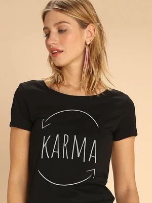WOOOP Koszulka "Karma" w kolorze czarnym rozmiar: M