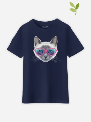 WOOOP Koszulka "Kitty Sunglasses" w kolorze granatowym rozmiar: 140