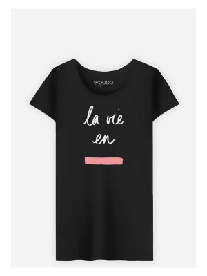 WOOOP Koszulka "La vie en Rose" w kolorze czarnym rozmiar: L