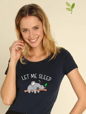WOOOP Koszulka "Let Me Sleep" w kolorze granatowym rozmiar: S