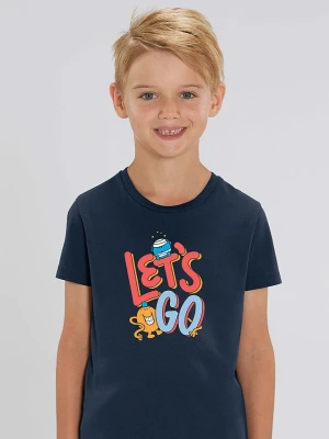 WOOOP Koszulka "Let's go" w kolorze granatowym rozmiar: 140
