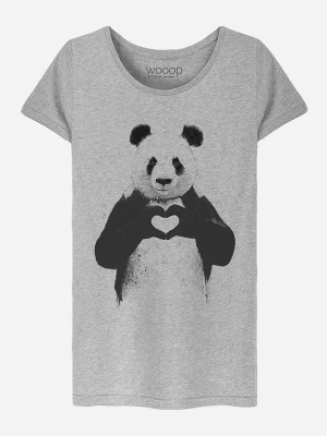 WOOOP Koszulka "Love Panda" w kolorze szarym rozmiar: XXL
