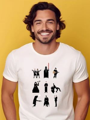 WOOOP Koszulka "Men in Black" w kolorze białym rozmiar: XXL