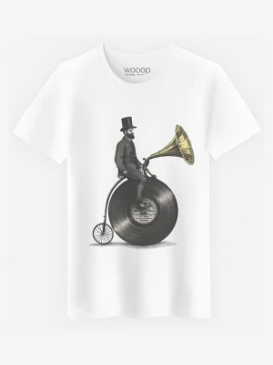 WOOOP Koszulka "Music Man" w kolorze białym rozmiar: M