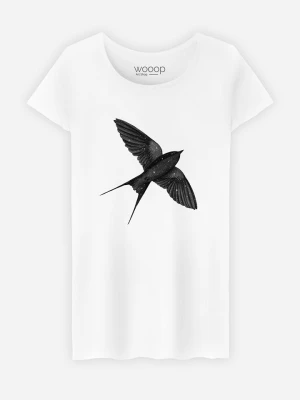 WOOOP Koszulka "Night Swallow" w kolorze białym rozmiar: L