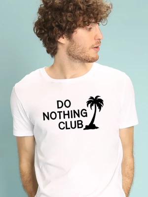 WOOOP Koszulka "Nothing Club" w kolorze białym rozmiar: L