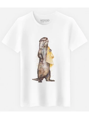 WOOOP Koszulka "Otter" w kolorze białym rozmiar: XL