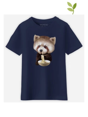 WOOOP Koszulka "Panda loves noodles" w kolorze granatowym rozmiar: 128