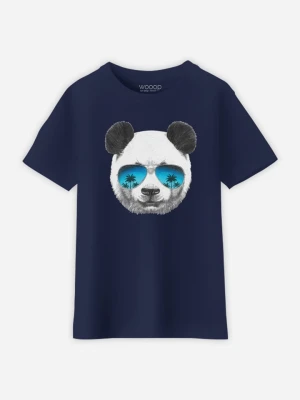 WOOOP Koszulka "Panda Sunglasses" w kolorze granatowym rozmiar: 128