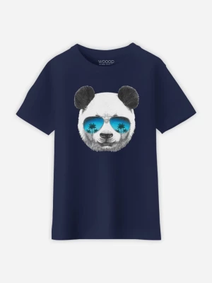 WOOOP Koszulka "Panda Sunglasses" w kolorze granatowym rozmiar: 92