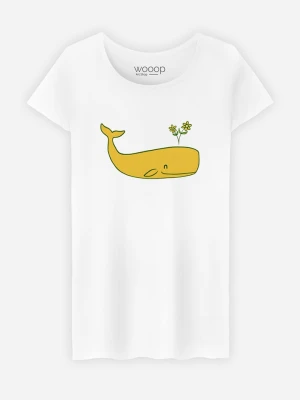 WOOOP Koszulka "Peace Whale" w kolorze białym rozmiar: M