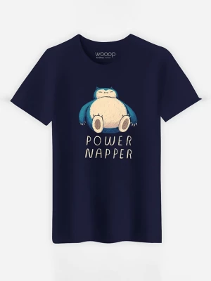 WOOOP Koszulka "Power Napper" w kolorze granatowym rozmiar: L