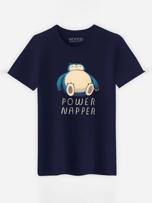 WOOOP Koszulka "Power Napper" w kolorze granatowym rozmiar: S