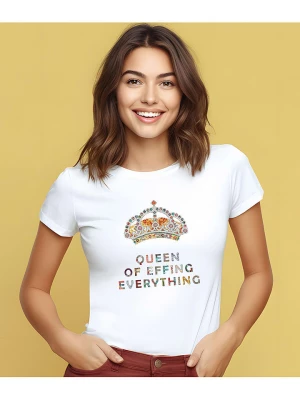 WOOOP Koszulka "Queen of effing everything" w kolorze białym rozmiar: XXL