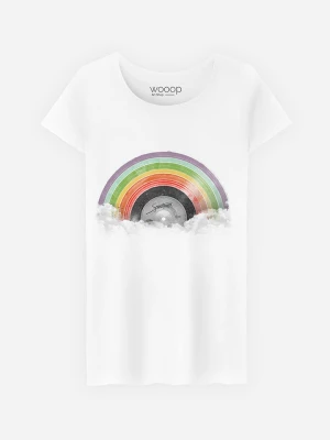 WOOOP Koszulka "Rainbow Classics" w kolorze białym rozmiar: M