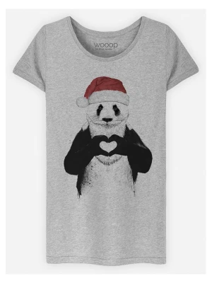 Zdjęcie produktu WOOOP Koszulka "Santa Panda" w kolorze szarym rozmiar: L