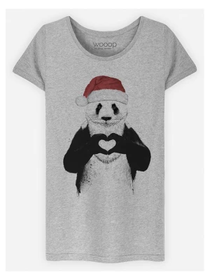 WOOOP Koszulka "Santa Panda" w kolorze szarym rozmiar: S
