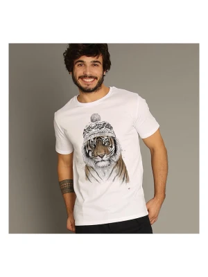 WOOOP Koszulka "Siberian Tiger" w kolorze białym rozmiar: L