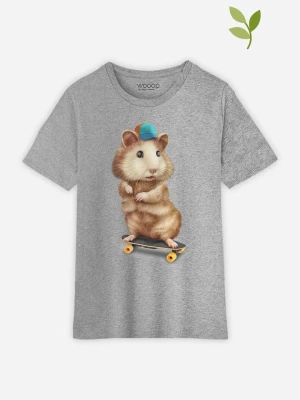 WOOOP Koszulka "Skateboard Hamster" w kolorze szarym rozmiar: 104
