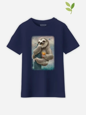 WOOOP Koszulka "Sloth Attack" w kolorze granatowym rozmiar: 140