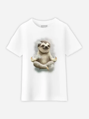WOOOP Koszulka "Sloth Meditate" w kolorze białym rozmiar: 104