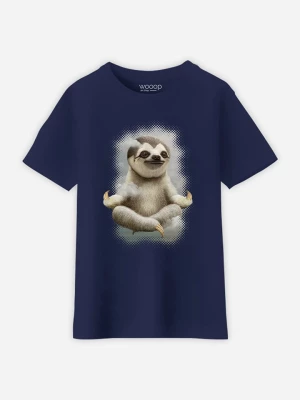 WOOOP Koszulka "Sloth Meditate" w kolorze granatowym rozmiar: 104