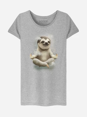 WOOOP Koszulka "Sloth Meditate" w kolorze szarym rozmiar: L