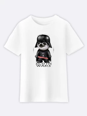 WOOOP Koszulka "Sloth wars" w kolorze białym rozmiar: 140