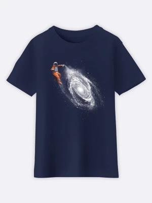 WOOOP Koszulka "Space art" w kolorze granatowym rozmiar: 152