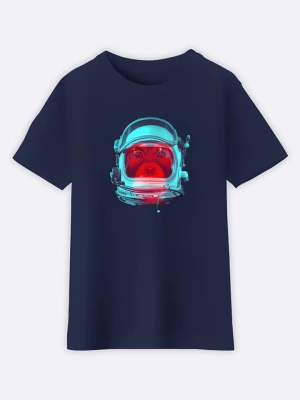 WOOOP Koszulka "Space monkey" w kolorze granatowym rozmiar: 128