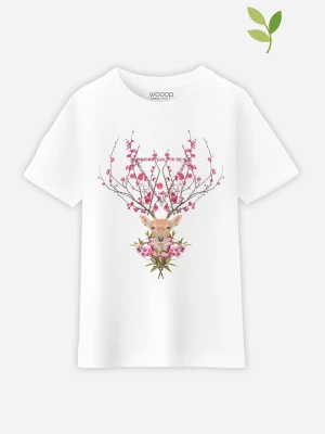 WOOOP Koszulka "Spring Deer" w kolorze białym rozmiar: 140
